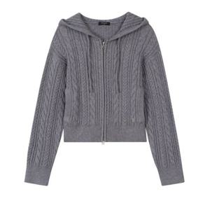 [버커루]여성 케이블 집업후드 풀오버(B245KC610P)