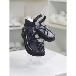 바이로쏘 세이브존03 청키 플랫폼 크로스 클립 토 5cm 뮬 샌들 SAVBY24S11929AB2