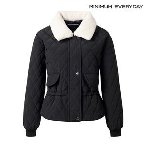 [미니멈][미니멈 에브리데이]양털 카라 스트링 집업 퀼팅 패딩 점퍼 (EA4JJ016D)