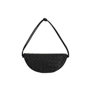 보테가 베네타 인트레치아토 하프문 숄더백 블랙 729377V3UH28425