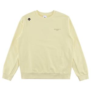 데상트 클라우드 스웻 컴포트핏 스몰 워딩 맨투맨 SP323UHT82YEL