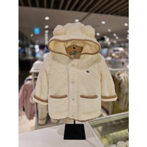[블루독베이비] 25 FW(CR)큐트베어 퍼 점퍼(45C1311101)백일 돌 조카 선물 코트 유아 아가점퍼 (45C1311101
