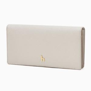 [헤지스ACC] 아이보리 단색 소가죽 장지갑 HIWA5F162IV