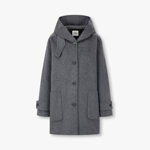 [톰보이] 핸드메이드 후드 울혼방 하프코트 9175411981