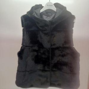 Destijl HC06 따뜻한 패딩 페이커퍼 밍크 후드 조끼 베스트 D2554vt03B