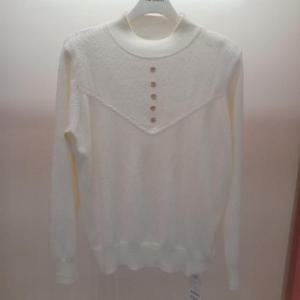 Destijl HC06 부드러운 비즈단추배색 깔끔한 반목폴라 니트티 D2541sw11I