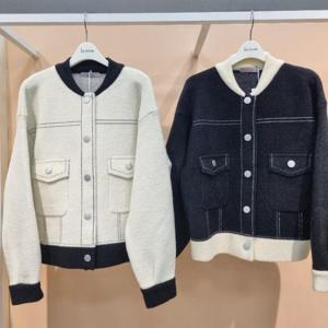 라티움 HC34 탄탄한니트 야구점퍼형 짧은 니트자켓 T2543jk05