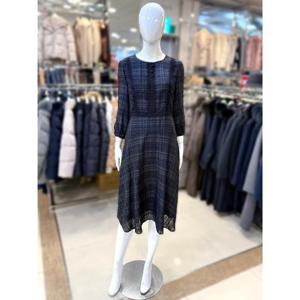 조이너스 세이브존01 체크 라운드 레이스 원피스 JADW9WOP100