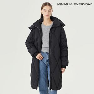 [미니멈][미니멈 에브리데이]투웨이 후드 집업 퀼팅 롱 패딩 점퍼 (EA4JJ012D)