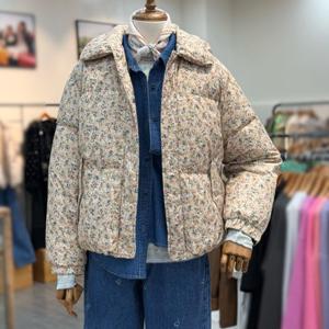 [써스데이아일랜드]카라포인트 플라워 오리털 패딩 t248adj241