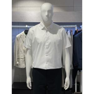 [트루젠]화이트 반팔 면스판 와이셔츠 남자 드레스 셔츠