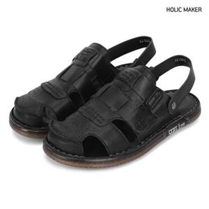 홀릭메이커 남성 소가죽 가벼운 발편한 샌들 HBM065
