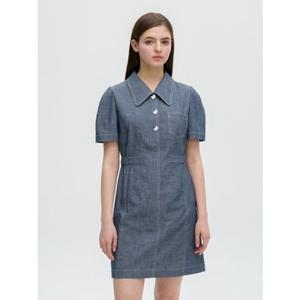 올리브데올리브 (OW5MO464) 뒷밴딩 데님 라이크 미니원피스