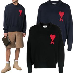 아미 빅하트 자수 오버핏 니트 A21HK009 016 001 410