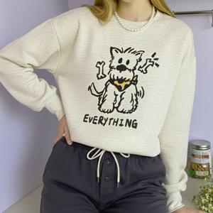 나야홍 / 아이우먼 에브리띵도그맨투맨 SEX131M601 빅사이즈