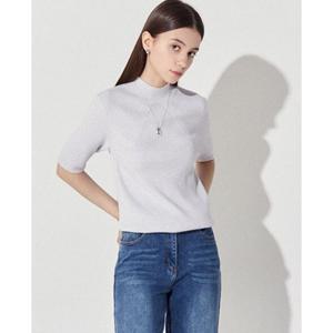 [더아이잗]더아이잗 골지 배색 하프넥 풀오버 니트 IN3M1PO73