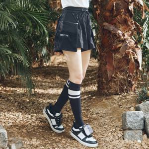 챌린저 탈부착 메쉬빅포켓 허리스트링 여성 큐롯형 반바지 블랙 CHD2WHP0684BK