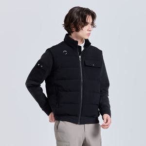 챌린저 남성 니트 하이브리드 숄더 프리 스윙 구스다운 자켓 블랙 CHE4MJK5403BK