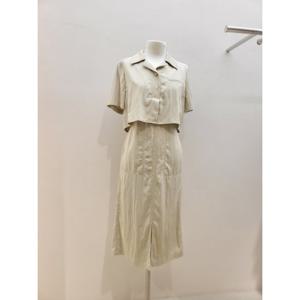 [숲] (SA7OP33) 셔츠형 H라인 투웨이 반팔 원피스