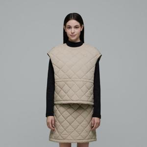 내셔널지오그래픽 N244WPV010 여성 엘크 패딩 베스트형 티셔츠 BEIGE