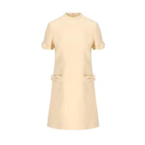 발렌티노 크레이프 쿠튀르 리본 디테일 미니 드레스 7B3VAFH61CF ET5 TP940959754