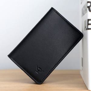 [크로노스]크로노스 CRW19003-BK 천연 소가죽 슬림 미니 명함 반