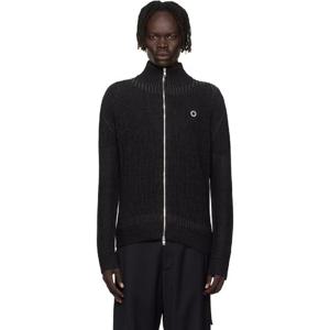 25 FW 겐조 남성 블랙 겐조 파리 보크 플라워 2 0 집업 가디건 252387M200000