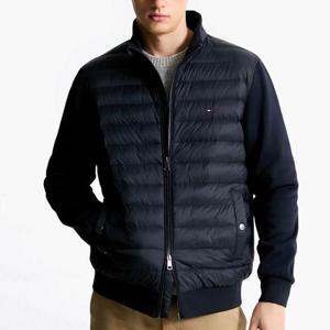 [타미힐피거 남성] 믹스 미디어 스탠드칼라 재킷 T12F6TKJ070MT1DW5