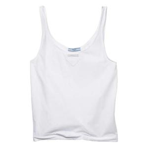 프라다 민소매 티셔츠 3570BSOOO 18QZ F0009 BIANCO