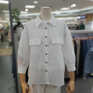 아날도바시니 DP01 하프 플랩 카라블라우스 AY04BL41W