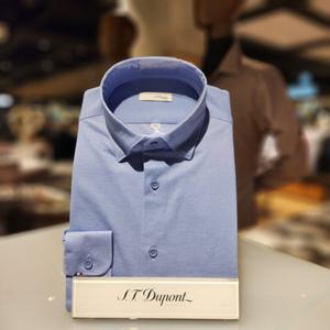 듀퐁셔츠 SE4SM21LS313SBU 컴포터블 라인 면 혼방 져지원단 캐쥬얼 슬림 핏 셔츠