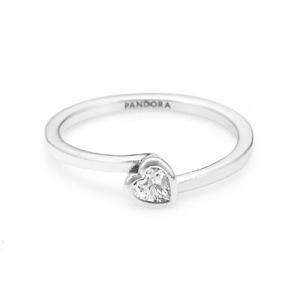 판도라 반지 199267C02 클리어 틸티드 하트 솔리테어