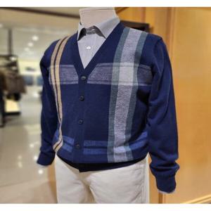 [닥스(셔츠)]25F/W신상품  모100 체크패턴 남성 가디건 DLW1SWCD101-N1