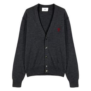 아미 하트로고 니트 가디건 GREY HKC111KN0025055