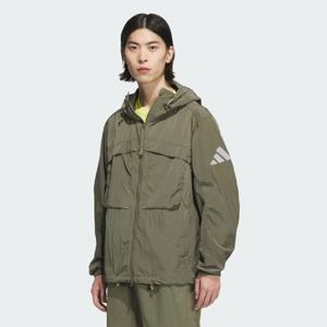 아디다스 시티 이스케이프 루즈핏 샤이니 크링클 립스탑 후드 자켓 JM2048