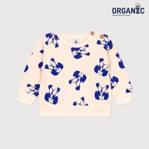 [쁘띠바또]쁘띠바또 베이비 오가닉 올오버 패턴 맨투맨 (NTW41TM33F_BU)