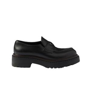 프라다 더블 초콜렛 레더 로퍼 블랙 2DE148-070-F0002