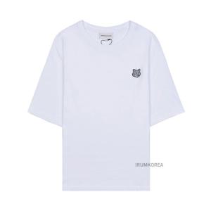 [메종 키츠네] SS25 여성 폭스헤드 패치 티셔츠 MW00111KJ0119 P100