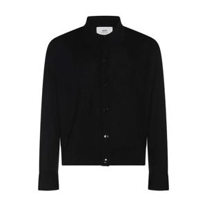 아미 하트 로고 폴로 가디건 블랙 UKC042 KN0039 001