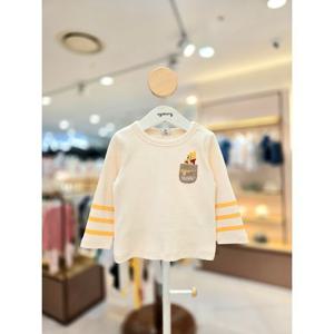 [아가방]MARIO곰돌이푸허니포켓 골지 티셔츠 79S521006