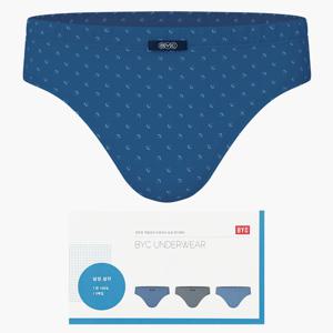 BYC 남자 면삼각팬티 순면 미디 브리프 남삼각 3매입 세트 아빠 속옷 선물