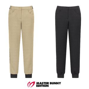 [마스터바니에디션] (421E4PF582) 여성 엠보 하운드투스 백 밴딩 조거 팬츠