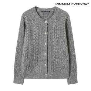 [미니멈][미니멈 에브리데이]데일리 꽈배기 라운드 긴팔 가디건 (EB4CK058D)
