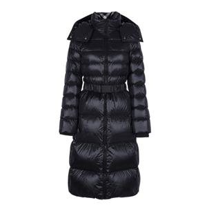 버버리 샌드센드 후드 벨티드 롱다운 패딩 블랙 80959541 / 81052211