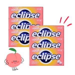 이클립스 피치향 34g x 6개 금연사탕 복숭아향 입냄세제거 무설탕 캔디