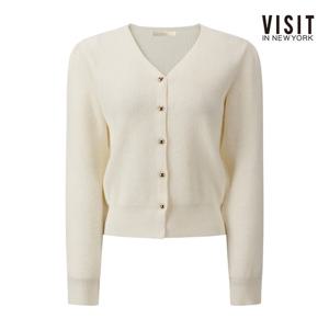 비지트인뉴욕  골드 버튼 V넥 니트 가디건 (V61GD05)