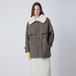 [듀엘]무스탕 카라 하프 코트 D254MSJ557