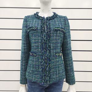 [베스띠벨리]라운드넥 프린지 트위드 자켓 ( BJJAX2125B )