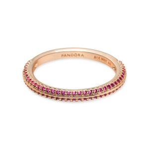 판도라 반지 189679C02 레드 파베 미 로즈 여성반지