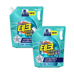 [테크] [테크] 특유취 제거 액체세제 리필 (드럼용) 2L x 2개